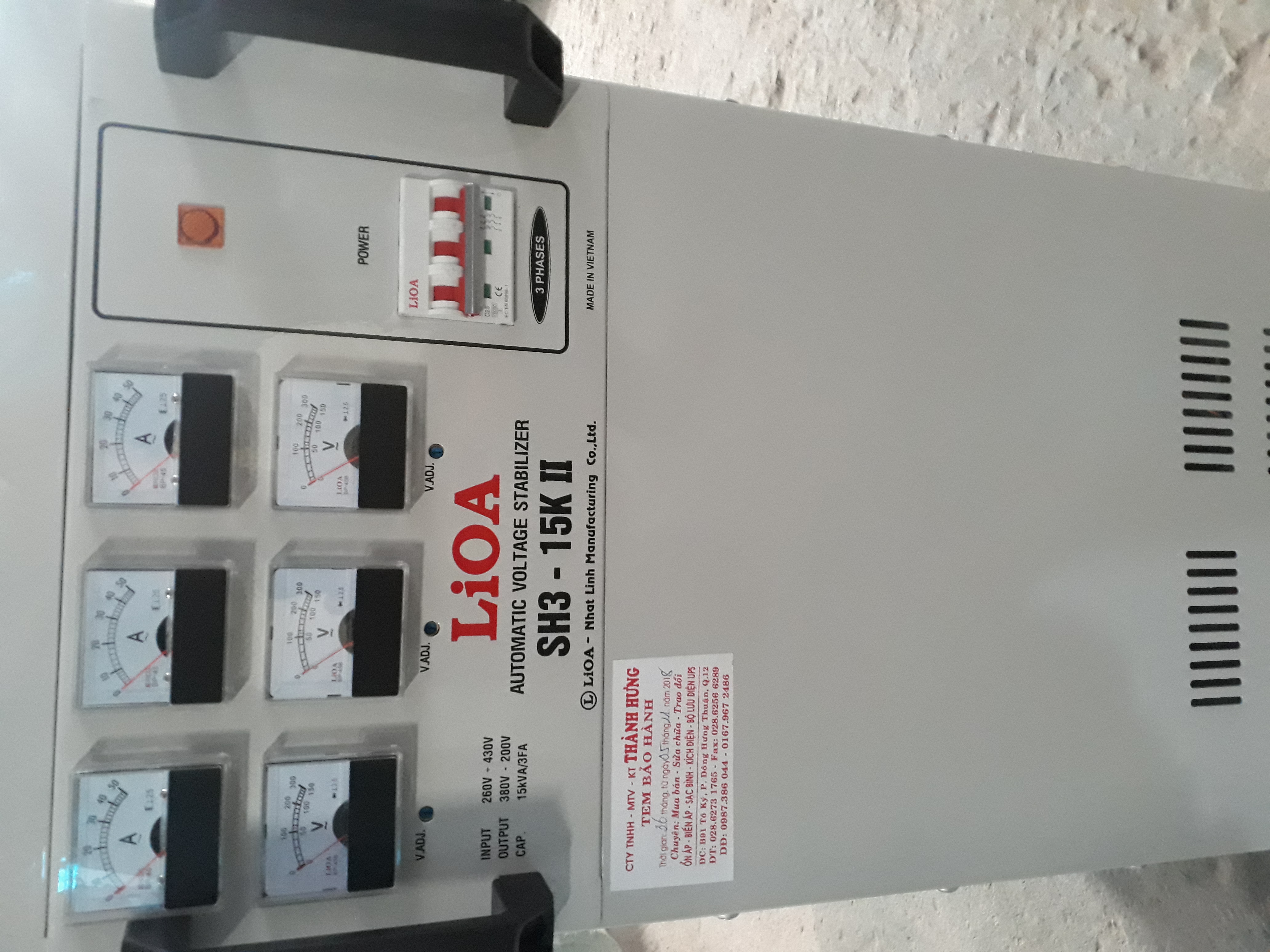 ỔN ÁP LIOA SH3-15KVA II 3PHA